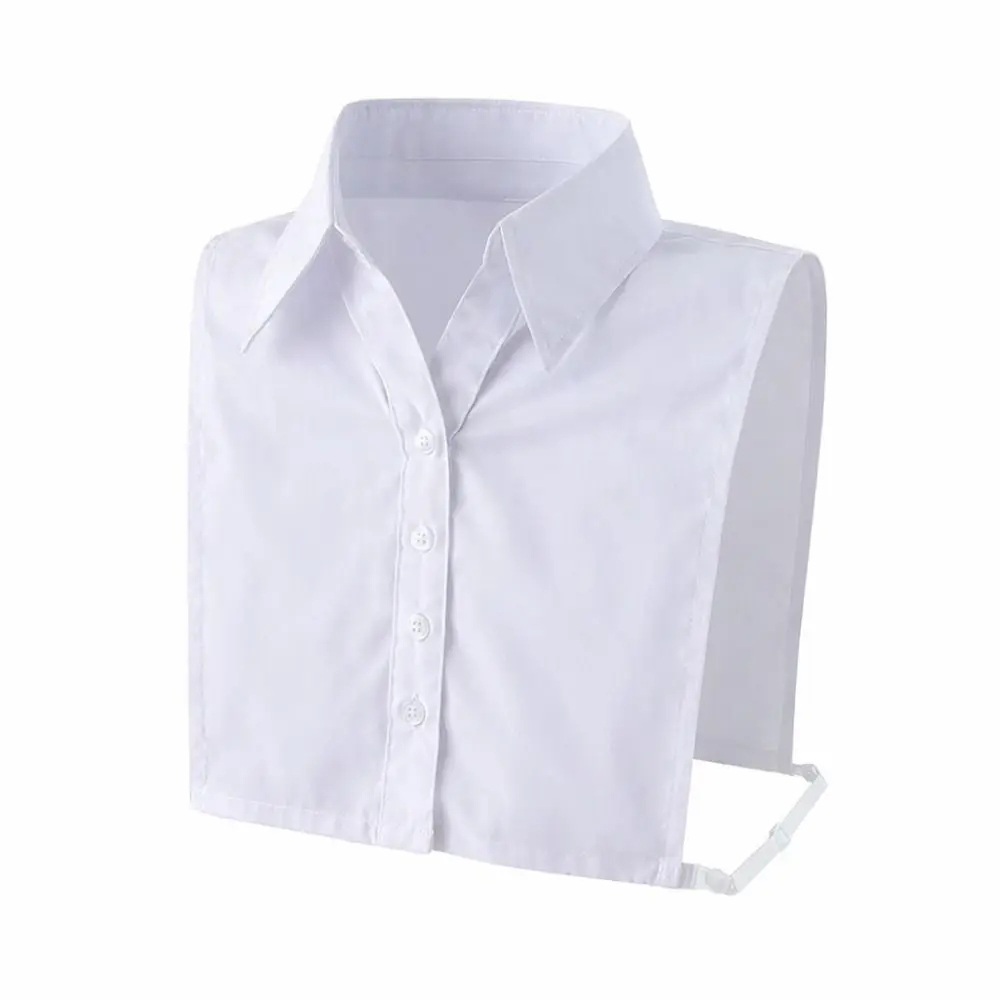 

Новый модный съемный воротник-стойка из хлопка, белый, для декора шеи, женские аксессуары