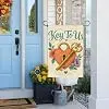 InkRain Key to Us Garden Flag Heart Lock Keys Flowers and Soft Teal Background 12x18 Inch Double Sided Linen Anniversary Dec llz