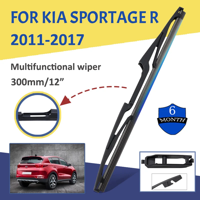 

12" Car Rear Windshield Soft Rubber Wiper HD Quiet Automotive Wiper Car Accessories For Kia Sportage R 2011-2017