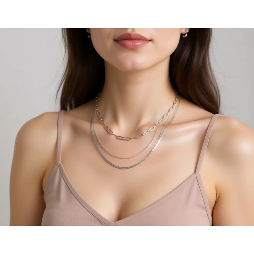 

Изящные многослойные золотые ожерелья для женщин: цепочки-змейки, плетеные цепочки, модные многослойные украшения