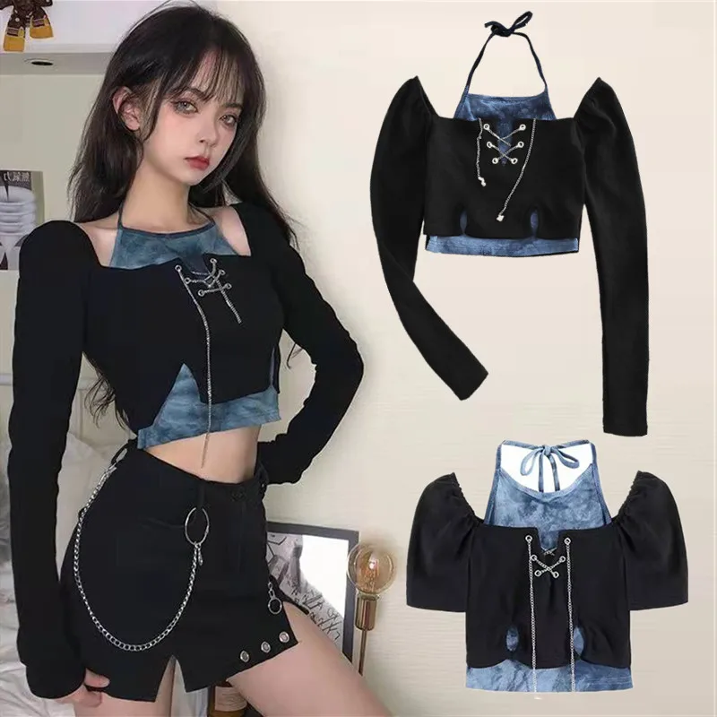 

Singer Stage performance Adult Girls Jazz Street Dance Hiphop Fashion Jazz Outfits suits Jazz Hip Hop Catwalk Long Short Sleeve