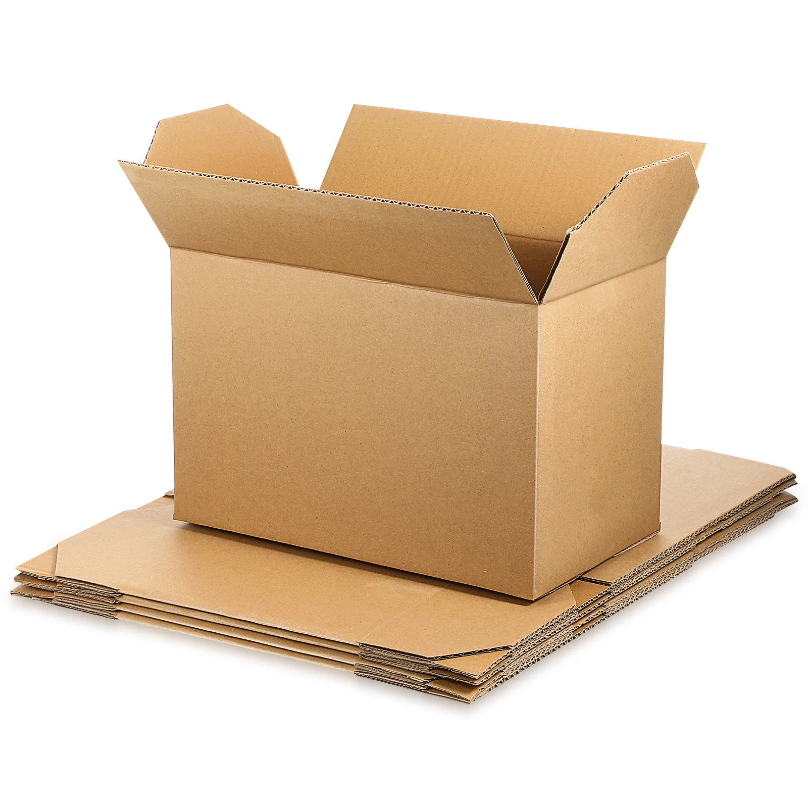

5Pcs Boxes Sturdy Corrugated Packaging Cartons Foldable Lightweight for Storage Moving Packing Needs