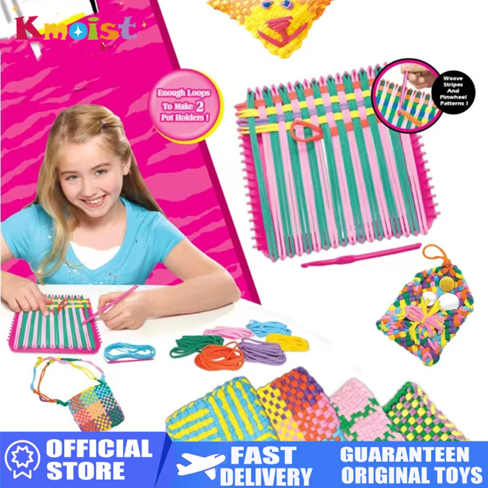 

DIY Make Cloth Purse Storage Bag Coaster Toy Educational Elastic Rope Woven Toys Woven Set Girls Toys Children Christmas Gifts
