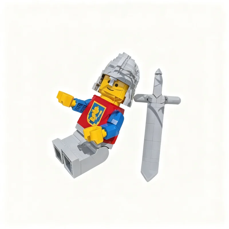 984pcs MOC Crusader Lion Knight Maxifigure Castle Model Building Blocks Christmas Gift Art DIY Display Craft Brick Collection