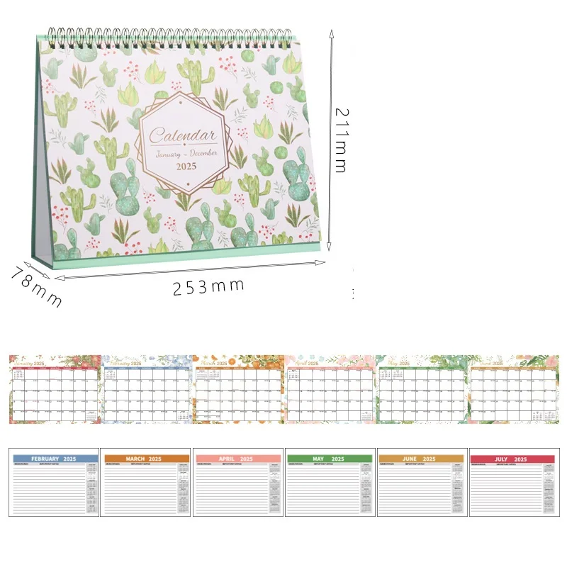 2025 Years Large Desk English Calendar Monthly Schedule Desktop Calendar For Home Office To Do List Planner Supplies