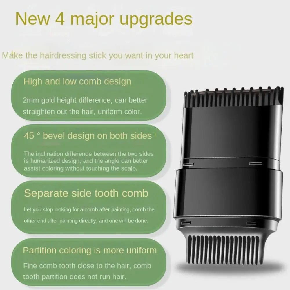 New Waterproof Comb Hair Dye Sweat-proof Black Color 2 in 1 Instant Dye Easy to Use Hair Colouring Cream for Gray Hair Coverage
