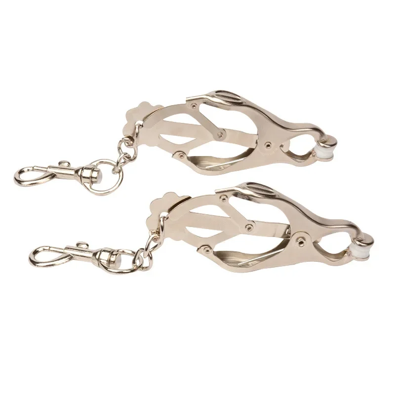 Abrazaderas para pezones y pechos de Metal de acero inoxidable, 2 uds., fetiche BDSM, esclavos, Clips para pezones, Juguetes sexuales eróticos para mujeres, parejas, juegos para adultos