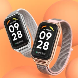 Mi Band 8 Active Strap for Redmi Band 2  Bracelet Global Version Nylon Loop Watch Band for XiaoMi band 8 Active Wristband