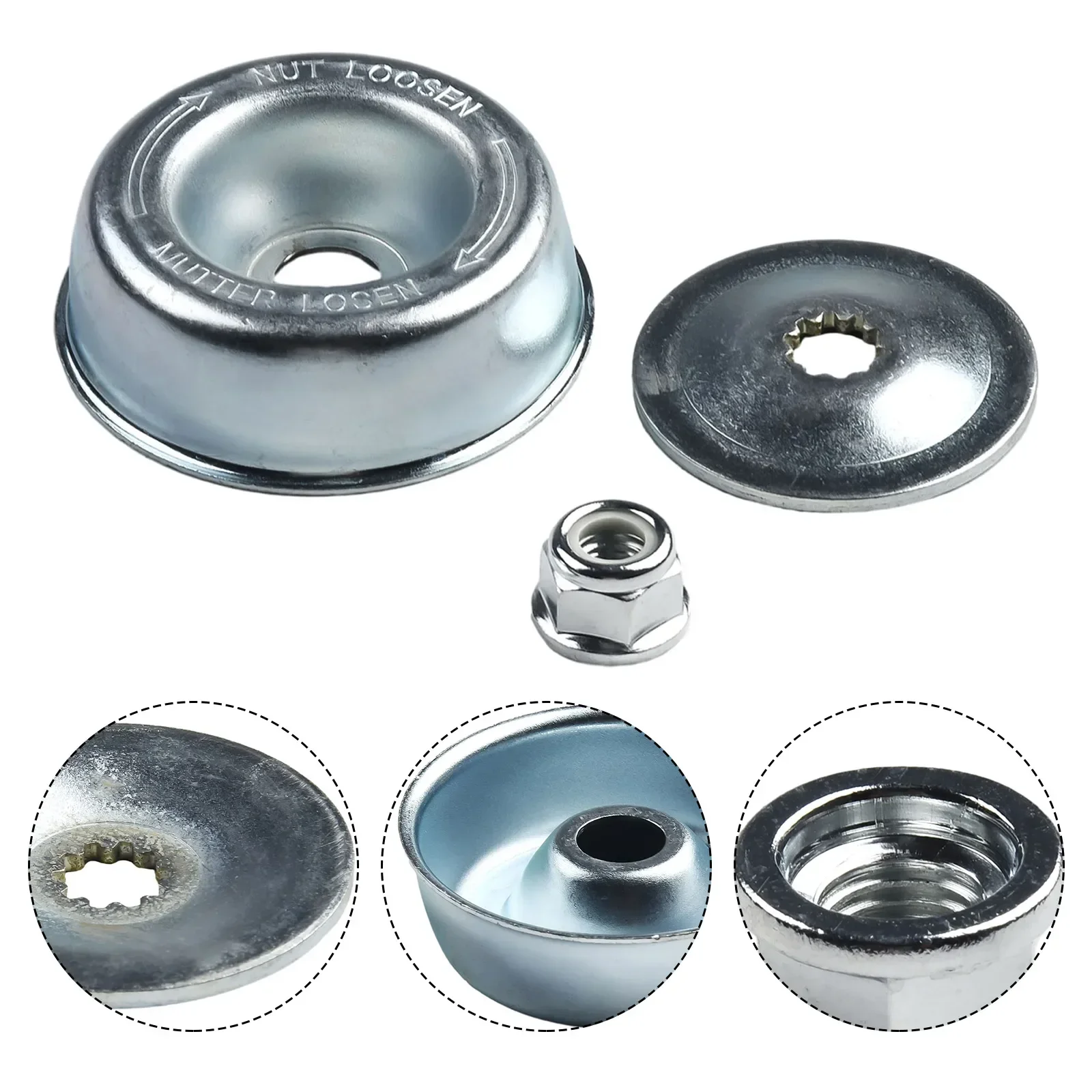 Kit de Fixação de Lâmina de Metal com Arruela Chanfrada Durável Adequado para Cortador Stihl Fs350 Fs360 Fs400 Fs410 Fs450 Jardim Vida ao ar Livre