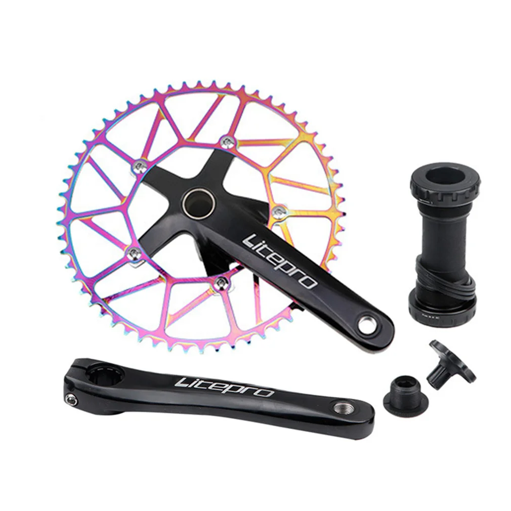 Litepro Bicycle Hollow Integrated 130BCD Crank Chainwheel Folding Bike Single Narrow Wide Chainring Sprocket