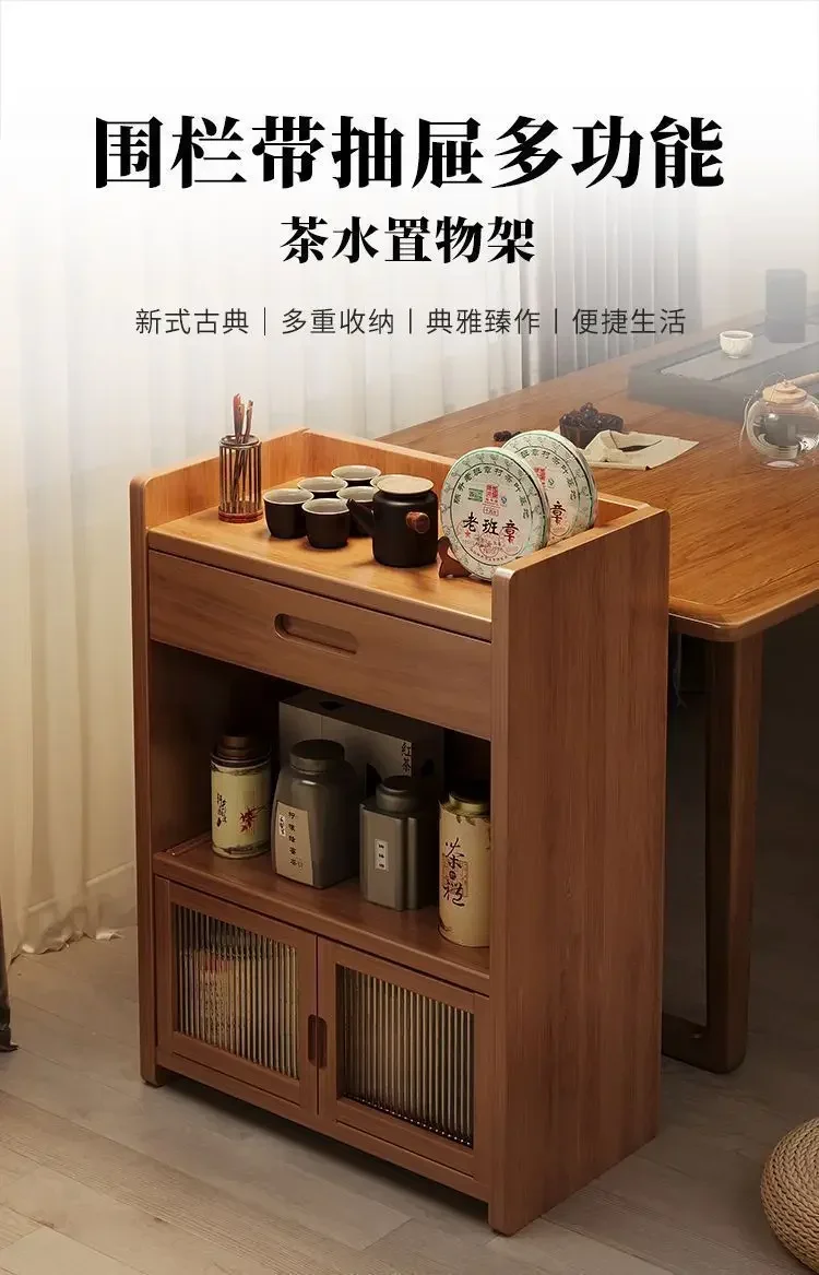 DSAStorage Cabinet Household Multifunctional Cabinet Locker Multi-layer with Tea Drawing Shelf Living Room Locker