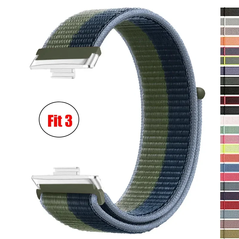 Nylon loop band For huawei watch fit 3 strap smart Sport wristband breathable Watchbands bracelet correa huawei fit3 Accessories