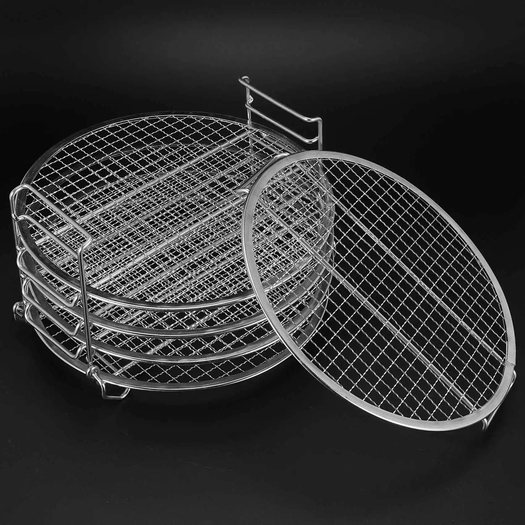 【passione】脱水器スタンド、グリルスタンド、5層積み重ね可能なエアフライヤー、脱水器ラック用食品グレード、ステンレススチール製