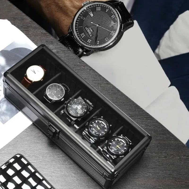 Watch storage box, multi-position watch storage box, aluminum alloy watch box.