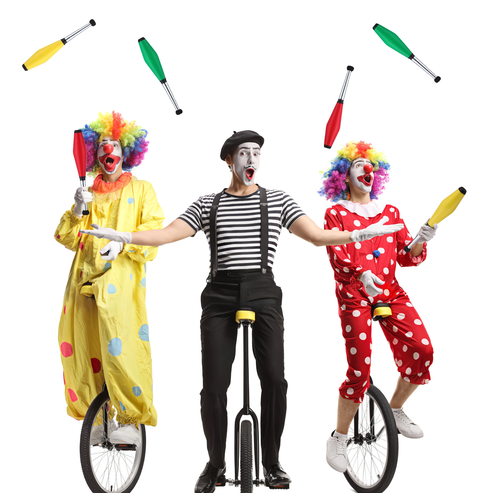 

3 Pcs Pins 44x7cm PE Material Suitable for Adults Kids Juggling Clubs Circus Props Stage Performance Outdoor Toy