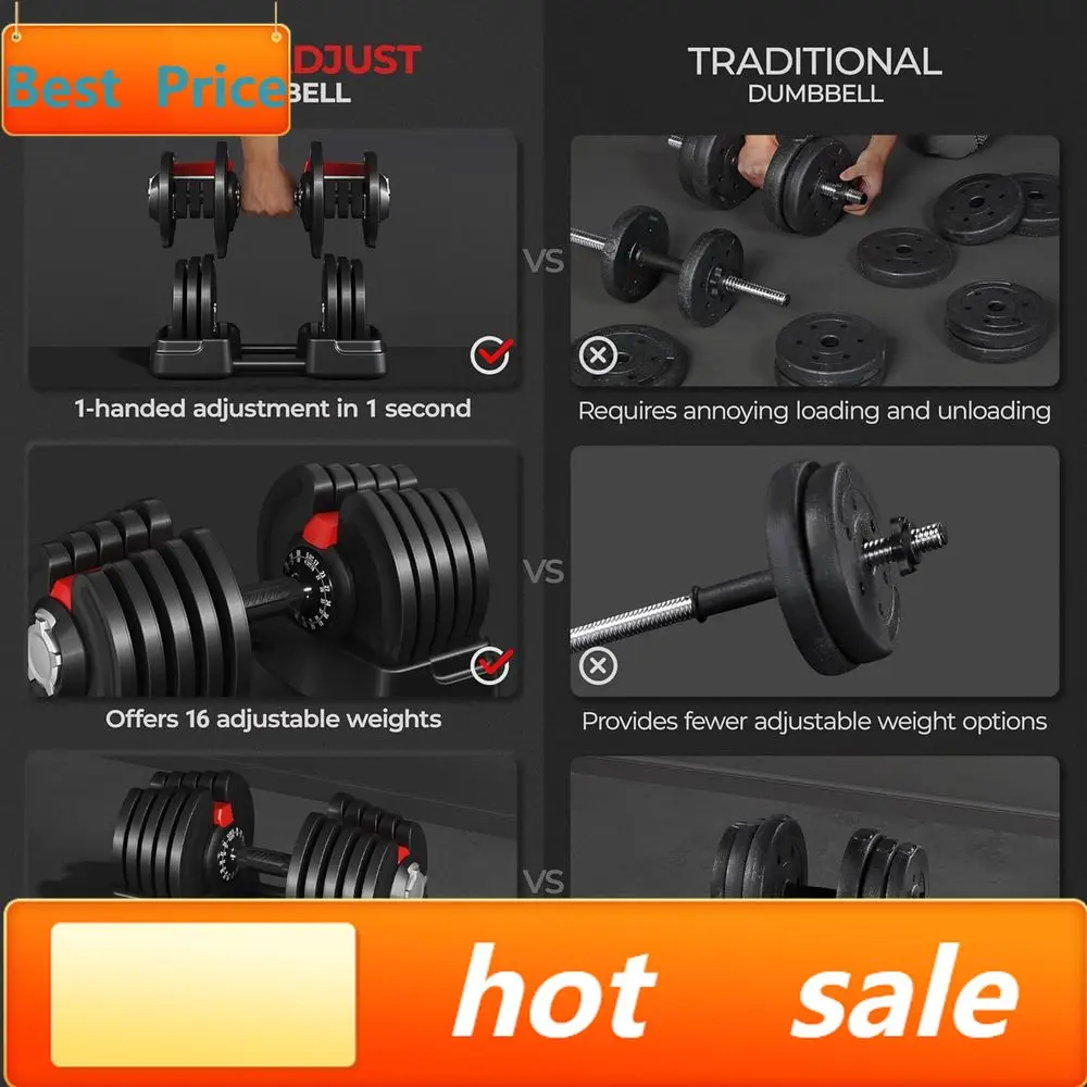 

Популярные регулируемые гантели - 40 фунтов, 52,5 фунта, 90 фунтов - идеально подходят для силовых тренировок для мужчин и женщин