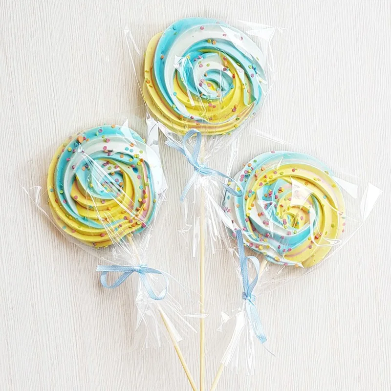 100pcs Transparent Clear Plastic Bags for Candy Lollipop Cookie Packaging Cellophane Bag Wedding Party Favor Opp Gift Bag