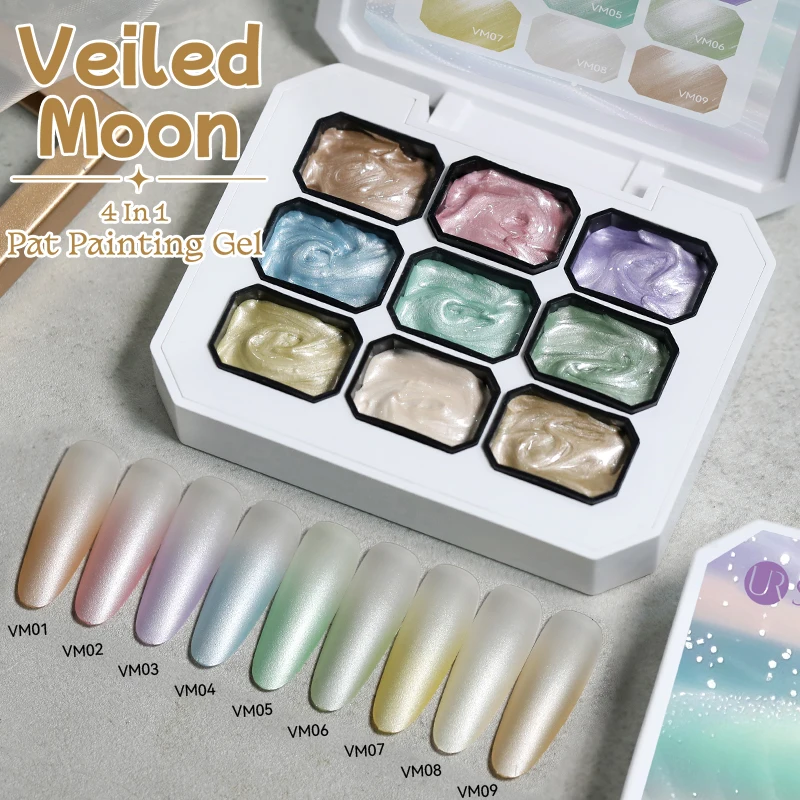 UR SUGAR 9 Farben Patting Painting Gel Nagellack 4 in 1 Transfer French Design UV LED Soak Off Gel Lack Gradient Pat Gel