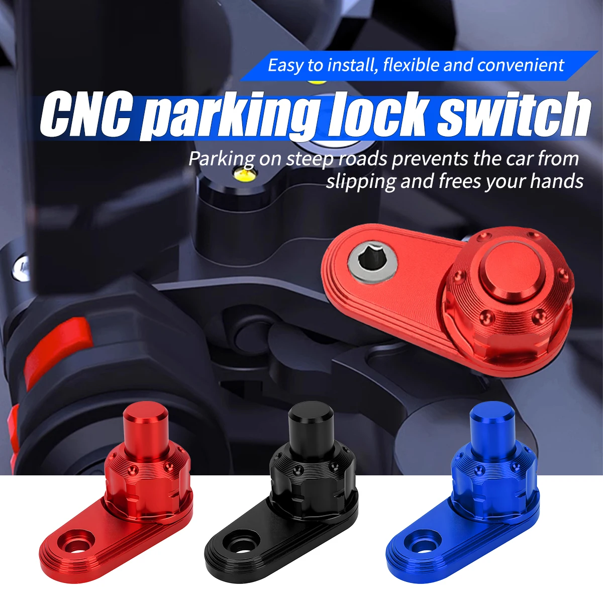 Motorcycle Modification CNC Aluminum Alloy Suitable For Honda PCX150/160 Motor Parking Brake Switch Brake Lever Lock Accessories
