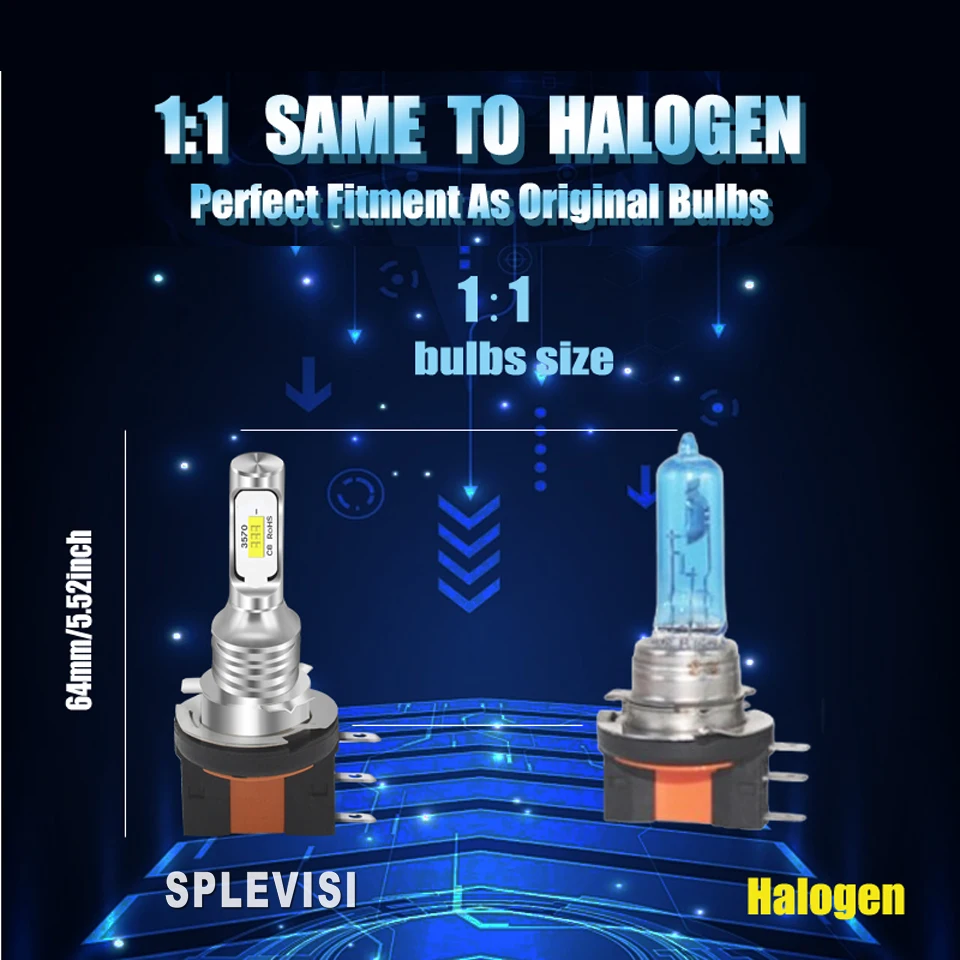 H15 LED الأبيض شعاع رئيسي DRL استبدال لمبة مصباح ل سانج يونج كوراندو الرياضة 2013 2014 2015 2016 2017 2018 2019 2020 2021-2023