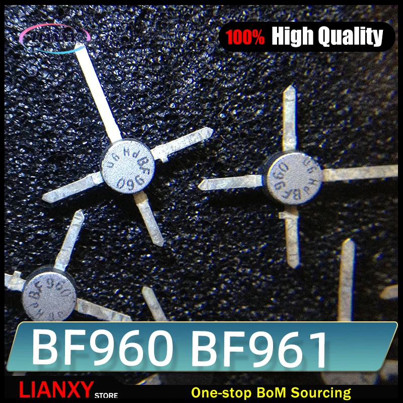 10pcs/lot BF960 960 BF961 961 TO-50 N-CHANNEL DUAL GATE MOS-FIELDEFFECT TETRODE.DEPLETION MODE