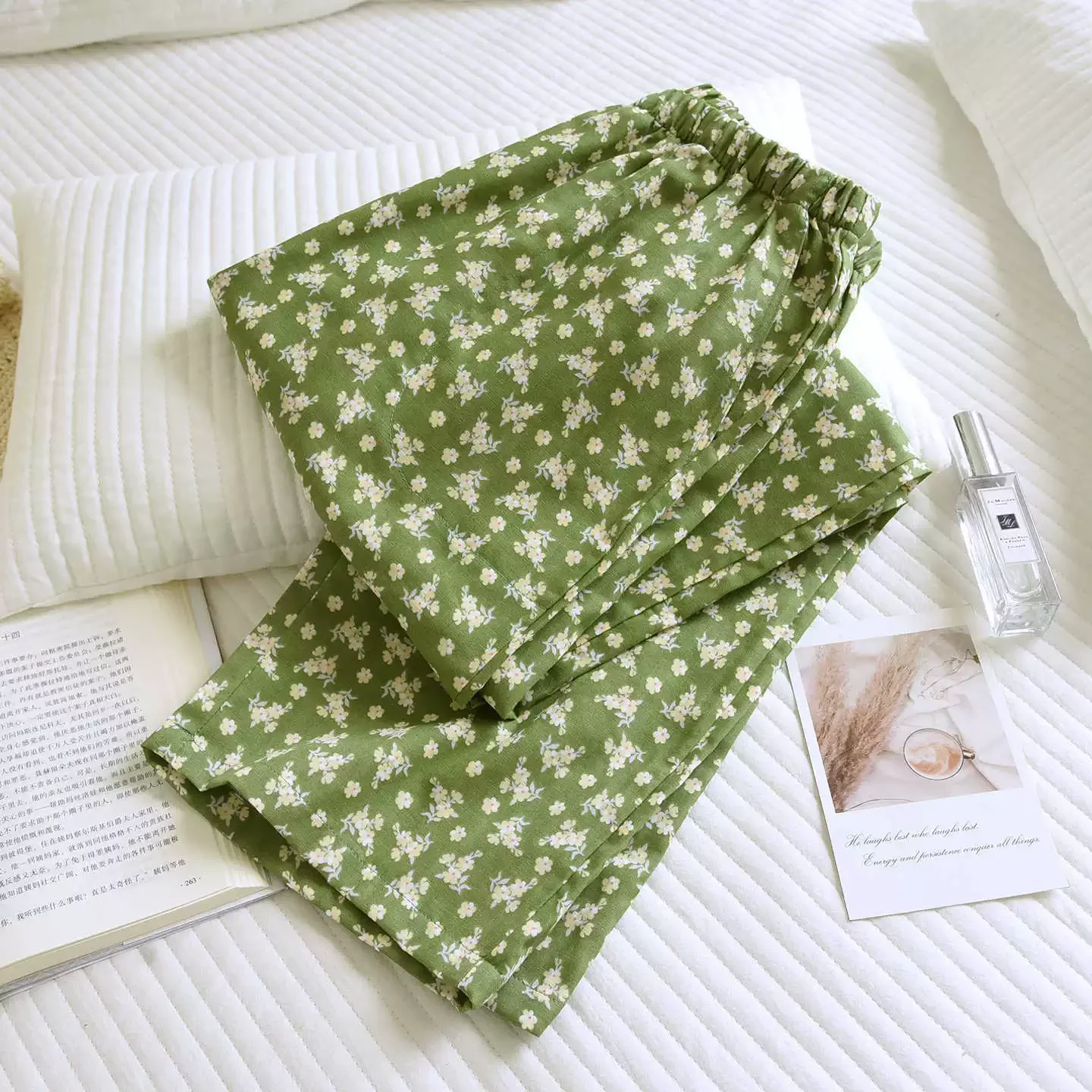 

New Gauze Cotton Comfortable Loose Home Pajama Pants Autumn Trousers Sleep Pants Print Bottoms Sleepwear Women Homewear