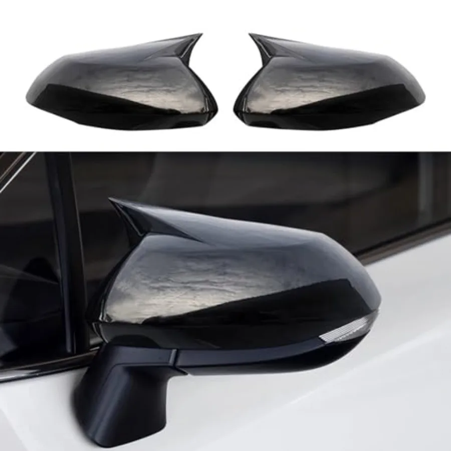 

【Spot goods】Car Styling ABS Door Ox Horn Rear View Mirror Shell Cover Caps Trim Exterior Decoration Accessories for Toyota Coro