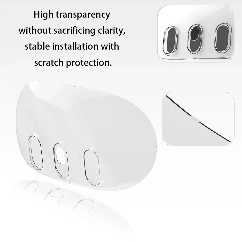 Transparent Protective Cover For Quest 3 Helmet Front Cover Cooling Breathable VR Accessories For Meta Quest 3 Protective Cover