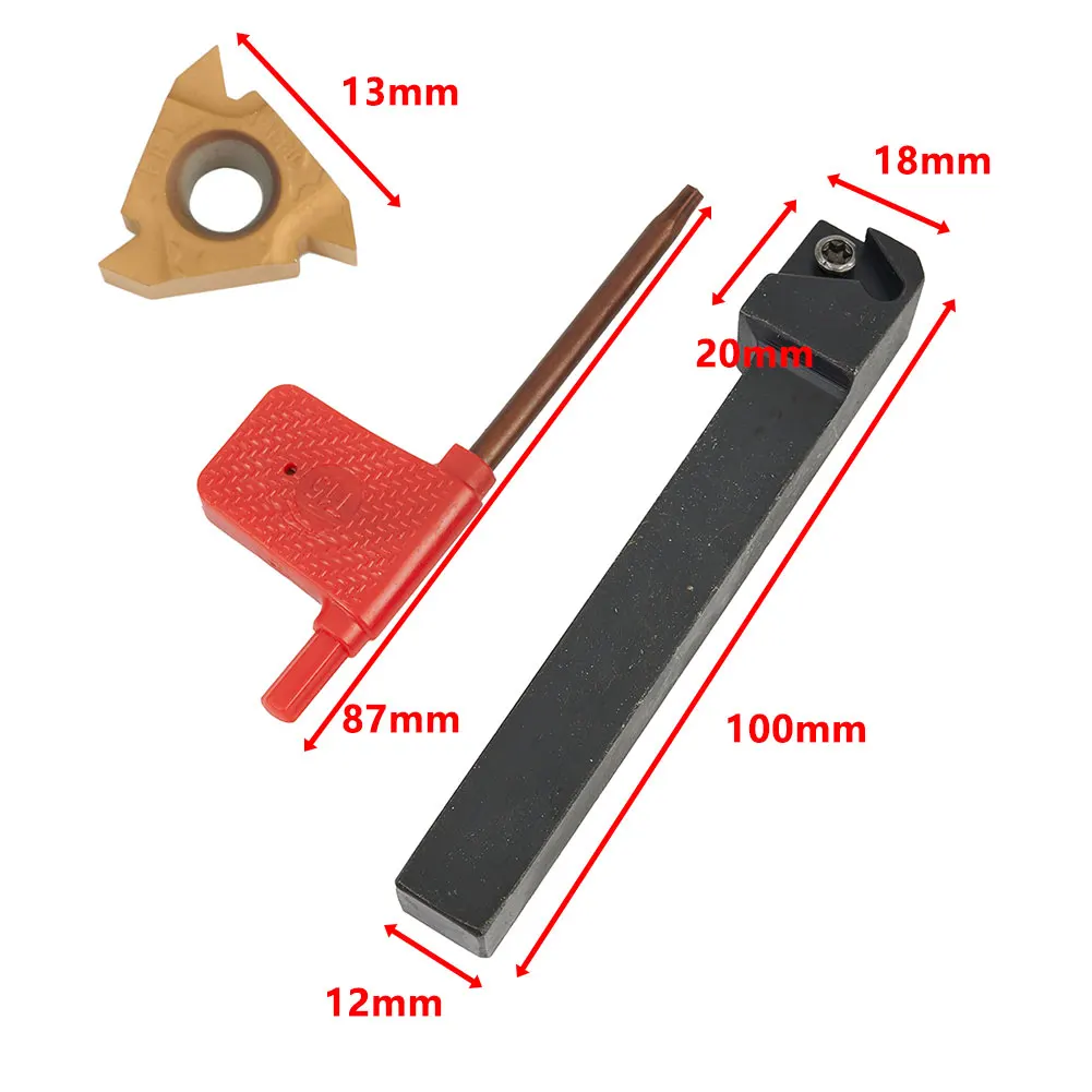 

Long lasting Performance and Durability 10Pcs 16ER AG60 Threading Insert + SER1212H16 12mm Lathe CNC Cutting Tool Holder