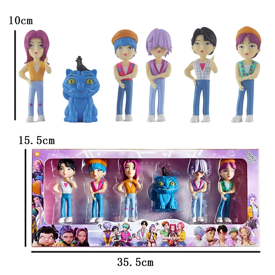 2026NEW Kpop Devil Hunter Rumi Zoe Mira أنيمي بولي فينيل كلوريد مجموعة شخصيات سطح المكتب الحلي هدية السنة الجديدة للأطفال #2