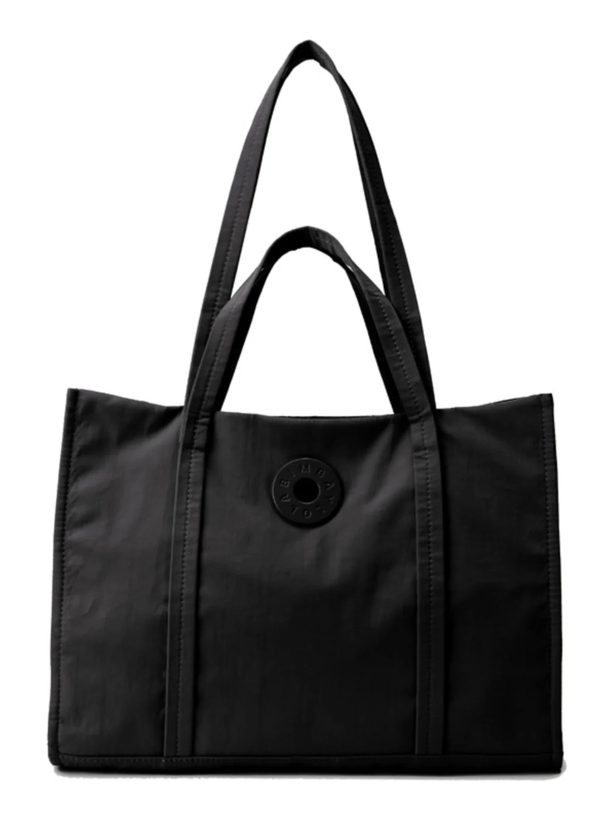 Ladies Midi Tote Bag Commuter Shopping Shoulder Bag Simple Urban Style Nylon Pure Color Maternity Bag for Daily Use