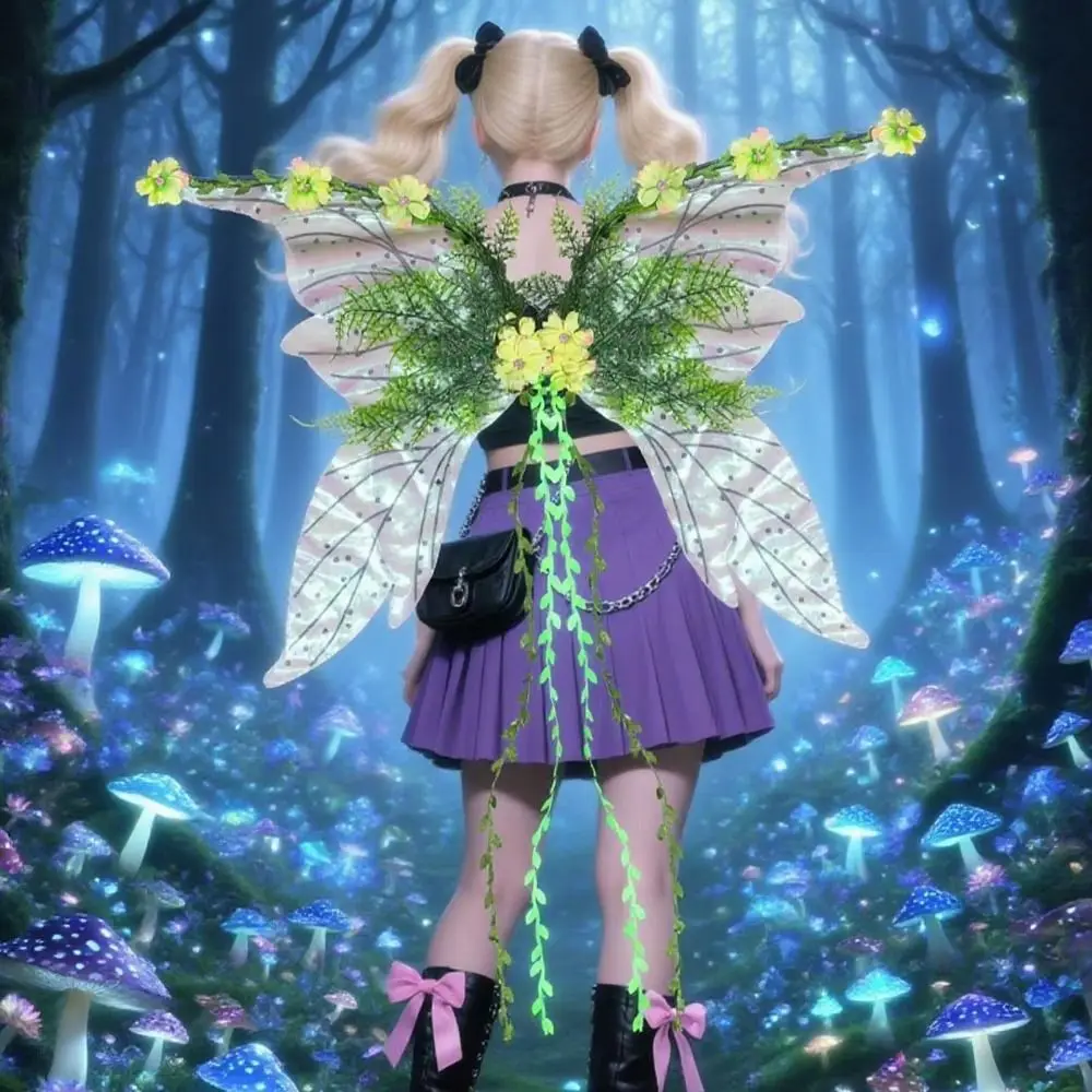 

Temperament Flower Butterfly Wing Large Cosplay Props Cosplay Wing Sparkle Dance Show Cosplay Costumes Children