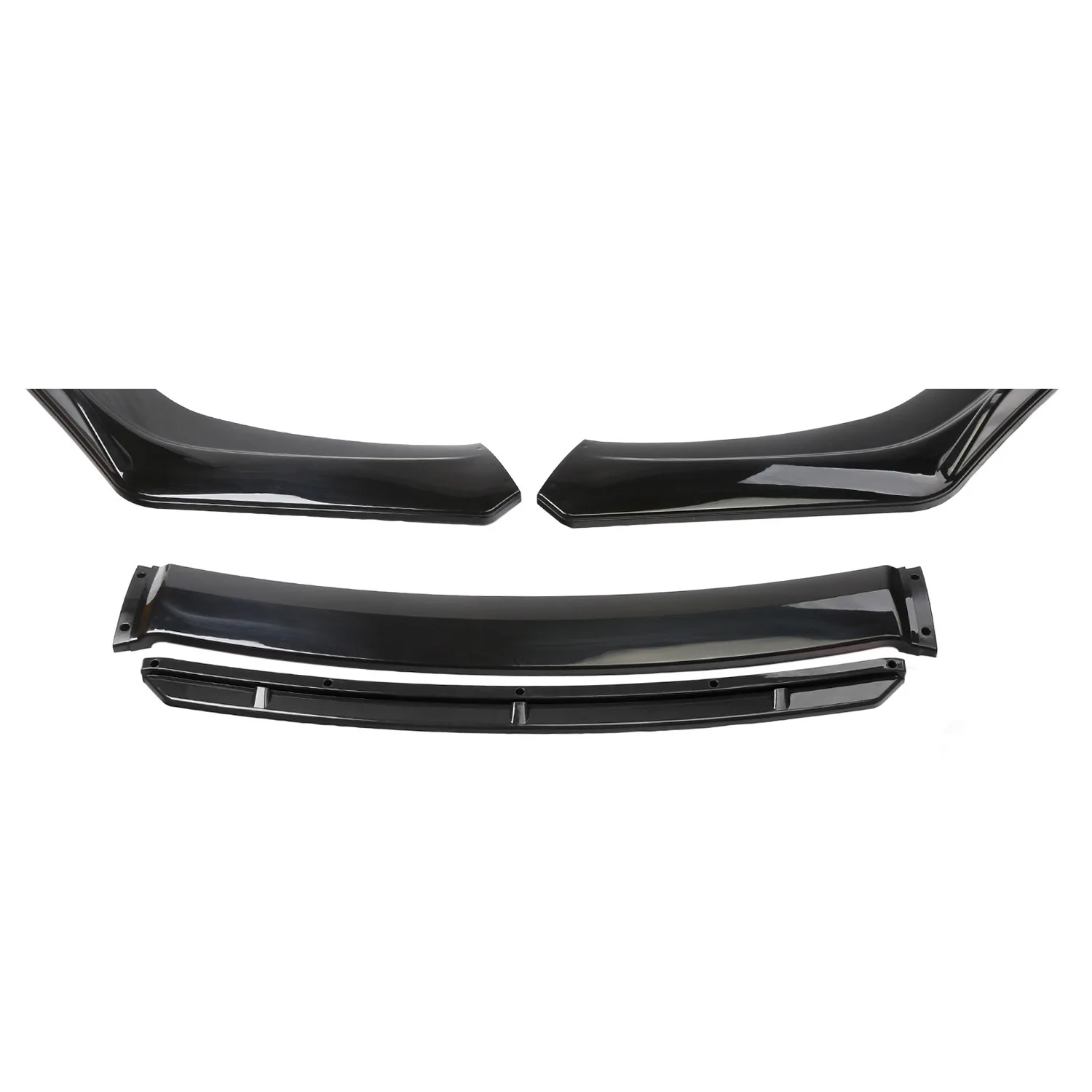 Universal Car Front Bumper Lip Body Kit Spoiler Carbon Fiber ABS Decorative Strip Bumper Canard Lip Splitter 3-section Accessori