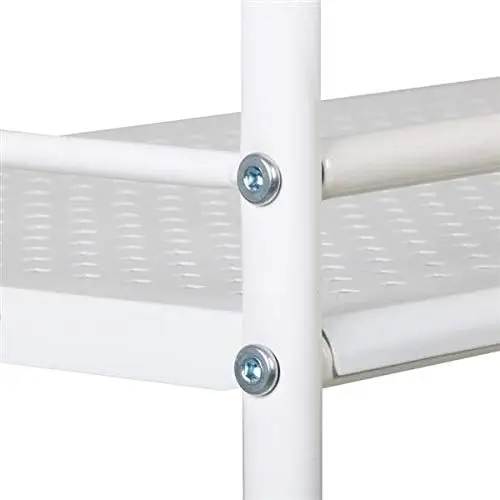 عربة أدوات دوارة متعددة الأغراض معدنية متينة من 3 طبقات، عربة تخزين يدوية، عربة مطبخ مع مقبض وعجلات قفل #4