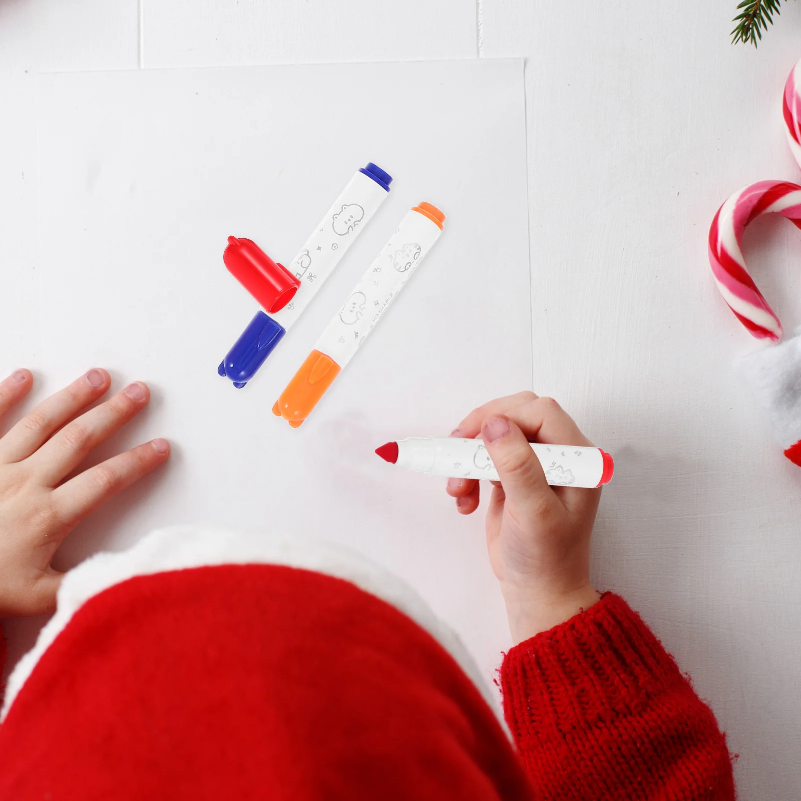 

24Pcs Kids Washable Markers Set Soft Tip Vibrant Colors Washable Ink Easy Supplies Coloring Markers