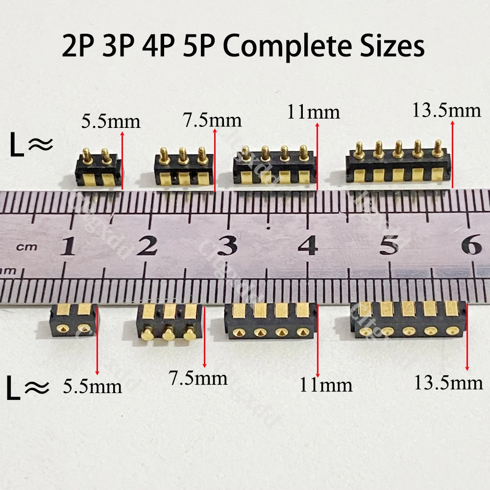 Männlicher & Weiblicher Seitlich Montierter Pogo-Pin-Steckverbinder 2P 3P 4P 5P SMD Federkontakt-Ladebuchse für Smartwatches/Elektronische Geräte – Detail 2