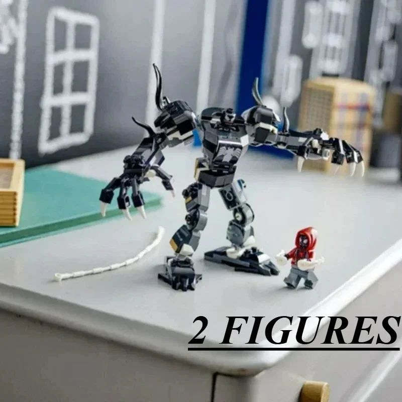 

MINISO MARVEL Super Heroes War Machine Mech Armor Compatible 76277 Venom Mech Armor Model 76276 Building Block Brick DIY Toy Kid