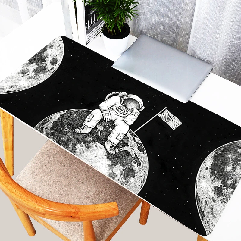 astronauts Black and white Mouse Pad Gamer Essential XXL Extended Desk Mat Laptop Gaming Carpet PC