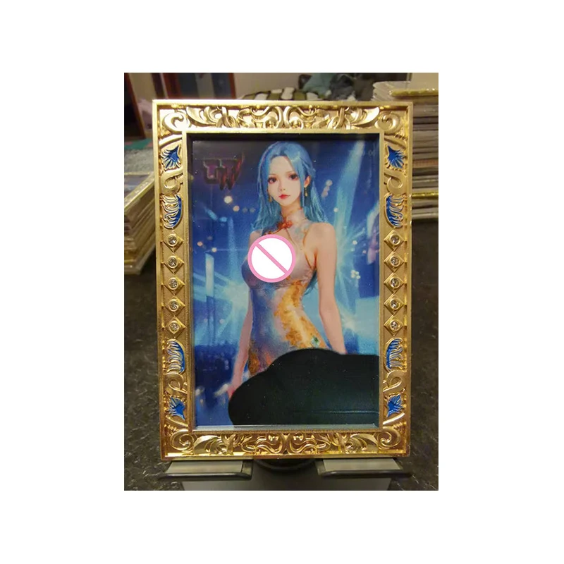 Anime One Piece Metal Card Boa Hancock Yamato Nico Robin Nami Nefertari D Vivi Uta Rebecca Perona Vinsmoke Reiju Collection Card