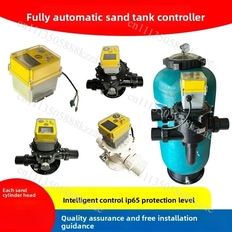 Smart WiFi 6 Position Backwash Valve for Automatic Pool Filter Cleaning, 110V-240V Wide Voltage Multi Port Plumbing System