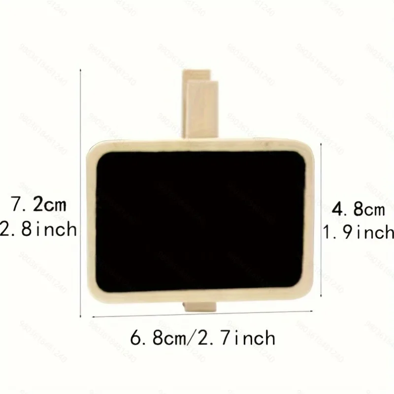 10 шт., мини-прямоугольный деревянный зажим для доски, цвет черного дерева для заметок, фотографий, бумаг, украшения, легко держать