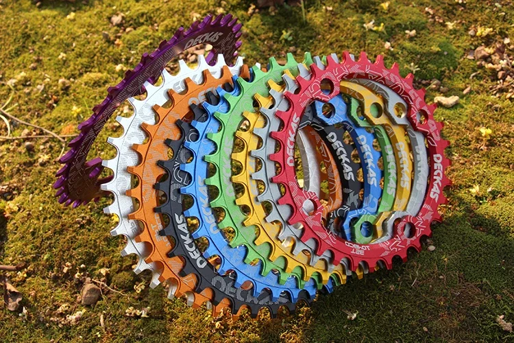 DECKAS Round Shape Narrow Wide 32T/34T/36T 104BCD MTB Chainring 7075-T6 Bicycle Chainwheel Bike Circle Crankset Single Plate