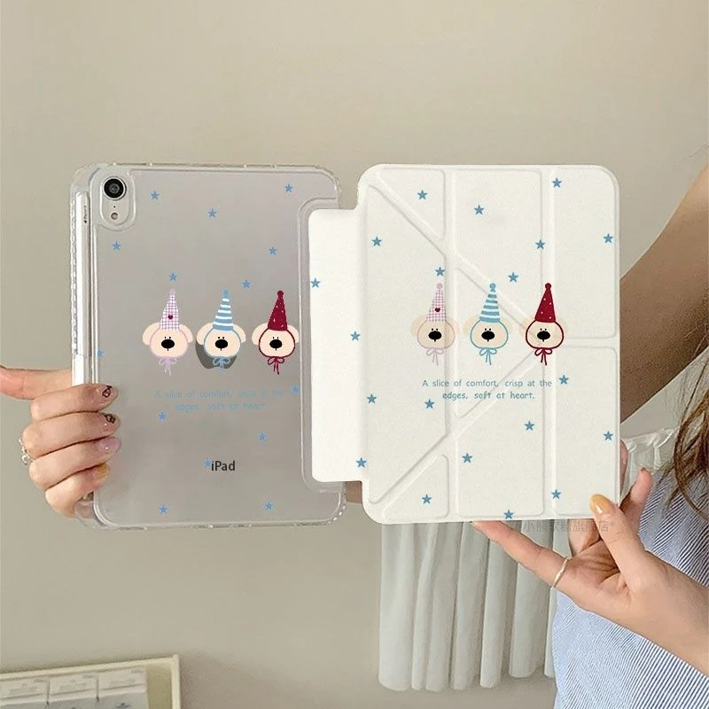 

Three Bears Transparent Case for IPad 11th A16 Pro Air 13 11 M3 M2 M4 2025 12.9 " 9 8 7 6 5 4 10Th Funda Shockproof Cover
