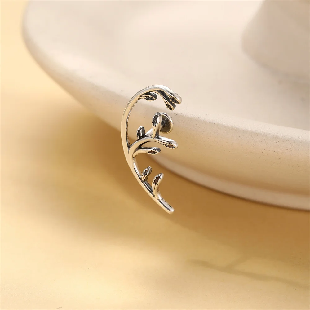 CANNER 1 Stück 925 Sterling Silber Gotischer Blumen-Ohrstecker für Damen, Europa und Amerika, Vintage-Ohrstecker, Geschenk – Detail 21