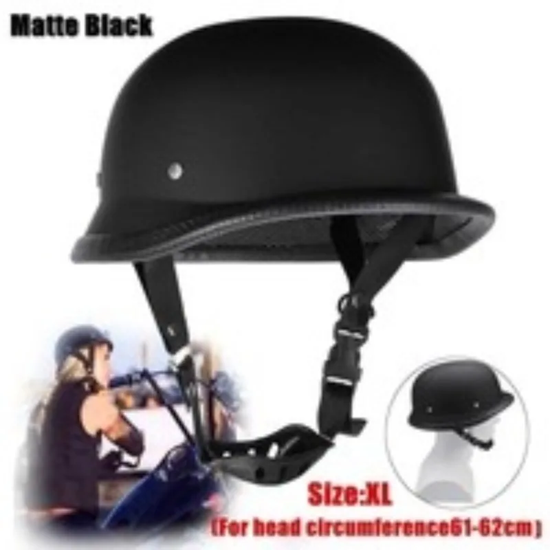 

High Quality Matt Black M/L/XL DOT Motorcycle German Style Half Open Face Helmet Motocross Bike