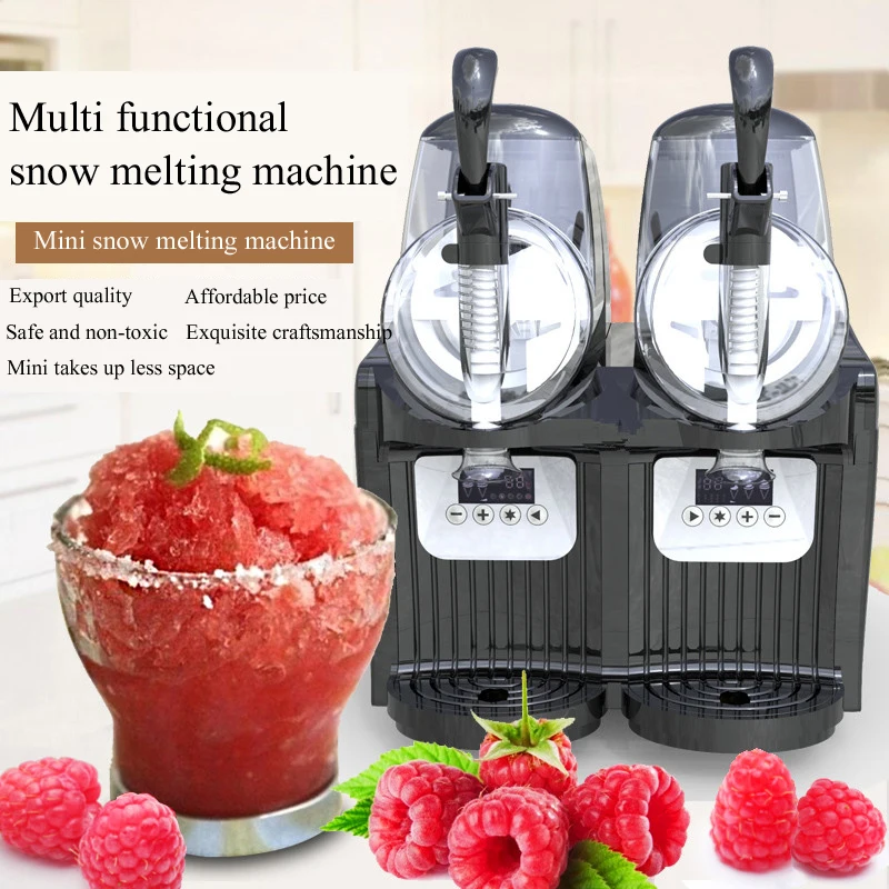 Double Tanks Slush Machine 12L*2 Snow Melting Machine Granizing Machine Cold Drinking Dispenser Stainless Steel