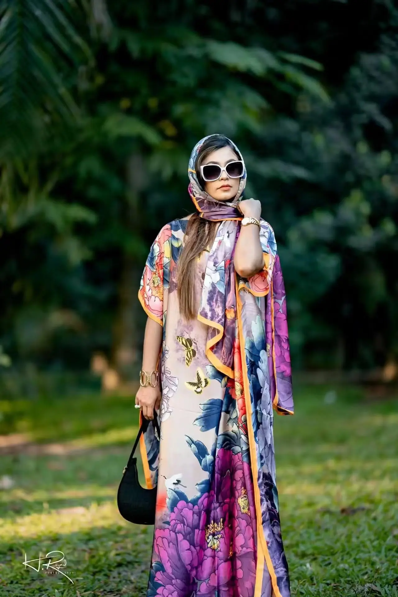 2024 New Rayon Fashion Oversize African Women Clothing Dubai Dashiki Abaya Free Size Print Design With Scarf Loose Long Dress