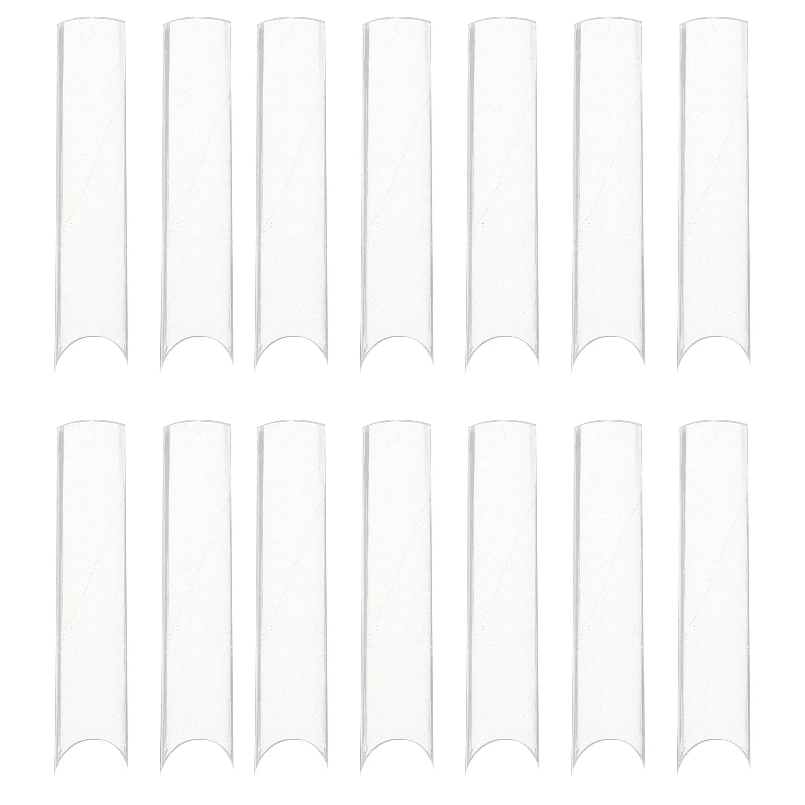 

C Shaped Clear Acrylic Nail Tips Long False Press on Nails for Elegant French Manicure At Home Or Salon Tapered Nail Covers