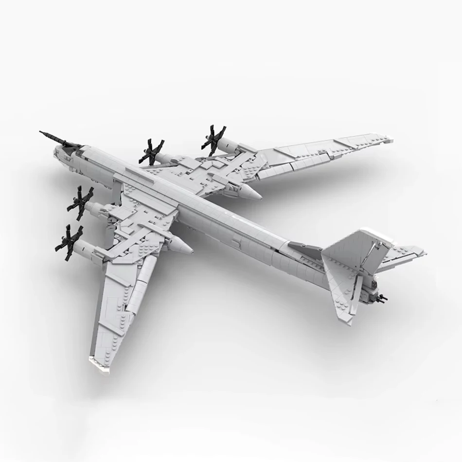 

2437 pieces MOC Tupolev TU-95 Bear Fighter Aircraft Model DIY Assembly Building Block Toy Children's Birthday Gift