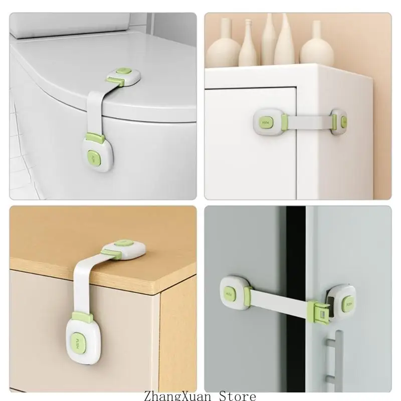 Sicherheits-Türverschlüsse, kein Loch-Design, glattes Schubladenschloss, kindersicher, sicherer Schrank, sicheres – Detail 10